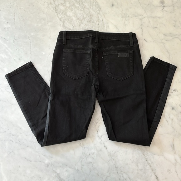 Joe’s Jeans Women’s Mali Black Tuxedo Stripe Skinny Jeans - Size 27 - Picture 2 of 9